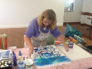 Hilary's Acrylics class 6 May 2014